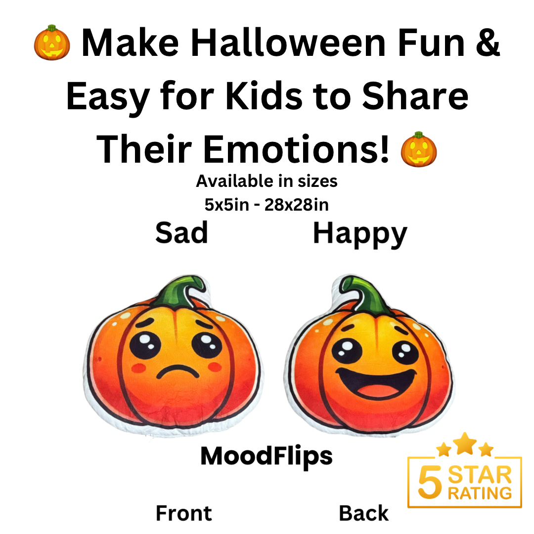 Flip-O-Lantern: Mood Pumpkin Pillow